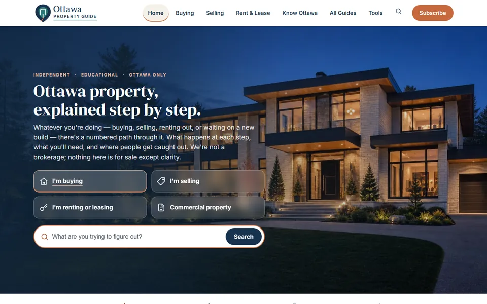 The Ottawa Property Guide website