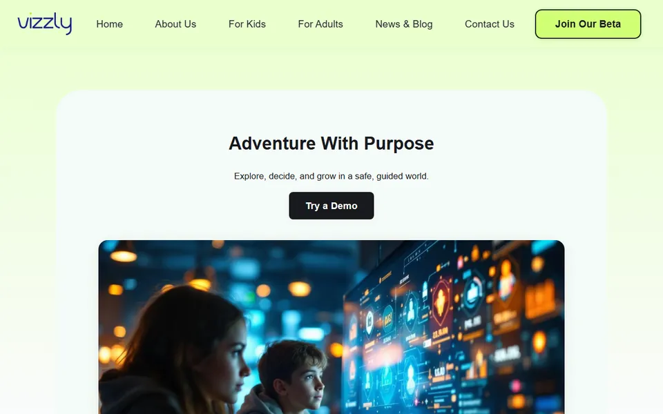 The Vizzly website